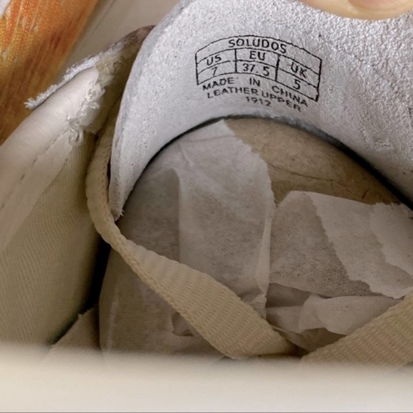 Soludos Womens Low Top Sneakers Rainbow Stripe Embroidered Organic Cotton Size 7 - Picture 13 of 16